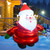 GOOSH 5FT Smiley Santa Claus Christmas Inflatable Decoration, Inflatable Santa Blow Up Christmas Yard Decoration Built-in LED Lights for Xmas Holiday Garden Outdoor Décor