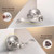 Knobonly 3 Pack Keyed Alike Satin Nickel Entrance Door Handle, Reversible Wave Style Exterior Keyed Entry Door Lever