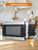 COMMERCIAL CHEF 1.1 Cu Ft Microwave with 10 Power Levels, Small Microwave with Push Button, 1000W Countertop Microwave with Kitchen Timer, Door Lock, & Digital Controls, Stainless Steel
