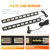 BooYu [Upgraded] Purple/Amber Funeral Escort Emergency Strobe Light Bar Switchable 4 Colors LED Windshield 2 in 1 Visor Safety Warning Flashing Lights for Funeral Escort Trucks/Vehicles/Car