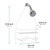 Zenna Home Rust Resistant Hanging Shower Caddy, Over the Shower Head Caddy with 1 Wide Shelf and Built In Soap Dish, Steel Bathroom Hanging Organizer, White