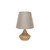 Creative Co-Op Eucalyptus Wood Table Lamp with Linen Shade, Natural