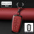 PEICHI for Key Fob Cover Leather Car 2017-2024 Bronco Escape Mustang Explorer F150 F250 F350 Key Case(red)