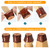 24 Pcs Brown Chair Leg Floor Protectors, Furniture Felt Pads Silicone Covers caps for Chairs,Chair Leg Protectors for Hardwood Floors (Large fit:1.3''-2'')