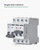 Chtaixi Manual Transfer Switch, 63 Amp 120V/240V AC Dual 2-Pole DIN Rail Mount RV Transfer Switch, Single-Side Interlock Circuit Breaker MTS D2P C63