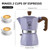 Bincoo Espresso Maker Stovetop - 2 Cup/120ML Small Stove Top Espresso Italian Coffee Maker, Camping Moka Pot- Portable, Ideal for Home and Camping (Purple)