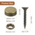 uxcell 16Pcs Brass Decorative Screws with Caps, 12 mm Mirror Screws Cover Self-Tapping Screws for Furniture Fixing, Bronze Color