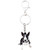 DUOWEI American Pit Bull Terrier Dog Keychain Acrylic Puppy Pet Keyring Bag Decoration for Women Girl Charm Gift (Black)