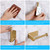 VAEHOLD Toilet Paper Holder Self Adhesive Kitchen Washroom Adhesive Toilet Roll Holder No Drilling for Bathroom Stick on Wall Stainless Steel Brushed (Gold)