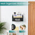 First-zgel Mail Organizer, Mail Holder with 2 Slots, Mail Basket for Wall Table Countertop, Wood Desk Mail Sorter Organizer,Bill Envelope Letter for Home Office (Black)