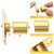 Pelopy 2 Pcs Inside Mount Curtain Rod Bracket 3/8" Bracket Set for 3/8" Rodding (Brass)