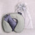 TARA Spa Therapy Herbal-Ease Aromatherapy Pillow Gift Bag Set, Neck + Silk Eye Pillow, Slate Gray
