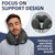 Travel Pillow with Extra Large Hood for Airplane Long Flights Privacy and Comfort Memory Foam with Skin-Friendly Cover for Road Trip Head&Neck Support for Plane Office Cars Sleeping & Rest (Grey)