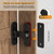 StickNGo Barn Door Locks, 90/180 Degree Right Angle Flip Gate Latch Fit for Bedroom, Garden, Cabinet - Sturdy and Secure Sliding Barn Door Lock (Black-1 Pc)