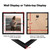 KINLINK 9x9 Picture Frame Black Set of 4, Wooden Square Photo Frames Matted 7x7 with Plexiglass for 7x7 with Mat or 9x9 without Mat for Table and Wall Display