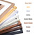 KINLINK 9x9 Picture Frame Black Set of 4, Wooden Square Photo Frames Matted 7x7 with Plexiglass for 7x7 with Mat or 9x9 without Mat for Table and Wall Display