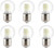 G45 LED Bulb G45 9W Mini Globe LED Bulb LED Candelabra Bulb for Ceiling Fan Decorative Lights, E26/E27 Medium Base,9W(60W Equivalent),AC85-265V,Non-Dimmable,Daylight White 6000K,6 Pack