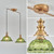 HDDFL Vintage Pendant Light Fixtures Modern Green Glass Hanging Lighting with Adjustable Cord for Kitchen Island Dining Room Living Room Hallway