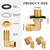Wall Mount Commercial Faucet Installation kit,Brass 90 dergee backsplash Mount Set for Stainless Steel Commercial Kitchen Prep & Utility Sink,Lead-Free 2 Pack
