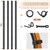Ninehaoou 20 Pcs 17 Inch EVA Foam Twist Rubber Ties Reusable Bendable Cable Tie Straps Flexible Heavy Duty Twisty Ties for Organizing Cords Bundling (Black)