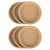 HARFINGTON 6pcs Cork Coasters 4.05 Inch 0.67 Inch Thick Non-Slip Heat-Resistant Absorbent Blank Coasters with Lip Reusable Wooden Coffee Coaster for Drink Home Office Bar DIY Crafts