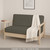 Full Size Armless Futon Covers - 100% Egyptian Cotton Futon Slipcovers - Zippered Couch Cover Sofa Bed Protector, Sleeper Sofa Cover, Machine Washable, Dark Gray