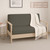 Full Size Armless Futon Covers - 100% Egyptian Cotton Futon Slipcovers - Zippered Couch Cover Sofa Bed Protector, Sleeper Sofa Cover, Machine Washable, Dark Gray