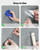 Uniclife 30 Pcs Self Adhesive Picture Hooks, 26.5 lbs Load No Drill Screw Stickers Heavy Duty Picture Hangers Without Nails, 16 mm No Nails Wall Hooks for Hanging, Sticky Hook for Bathroom Kitchen