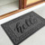 Yimobra Welcome Mats for Front Door 29.5x17, Heavy Duty Waterproof Outdoor Door Mat Outside Entrance, Non-Slip Low Profile Indoor Entryway Mat for Garage Patio, Black Gray