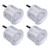 Qiilu 4pcs Reverse Backup Parking Rear Bumper Park Assist Object Sensor Silver for Most Vehicles