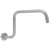 NearMoon S Shape Shower Extension Arm with Flange, Stainless Steel High Rise Shower Head Extender Pipe, Horizontal Extension Standard 1/2" Connection- Bathroom Accessory, 16 Inch (Brushed Nickel)