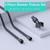 MAYYAYA Adjustable Shower Head Holder & Hose Kit | Premium ABS Bracket with 360° Rotatable Brass Ball, No Tools Install for Most Handheld Showers(Black Hose and Holder)
