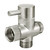 Sneatup Solid Brass 3-way G1/2 Shower Diverter (Brushed Nickel)
