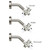 Sneatup Solid Brass 3-way G1/2 Shower Diverter (Brushed Nickel)