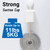 LEVERLOC Powerful Suction Toothbrush Holder, Removable Drill-Free Wall Shower Holder for Toothbrush, Toothpaste, Razor, Self-draining Suction Cup in Shower, Kitchen Tableware Organizer, White, 2 Pack