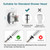 PDPBath Brass Shower Arm Diverter with Adhesive Handheld Holder for Easy Reach, Upgrade Low 3-Way Diverter with Pause Setting, G1/2 Universal Connection - Chrome