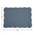 HOMBYS Quilted Placemats Set of 6 Washable-13x18 inches Rectangular Placemats for Kitchen Table-100% Cotton Fabric Rectangular Table Mats, (Blue)