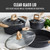 GreenLife 8 Piece Ceramic Nonstick Cookware Set, Induction Suitable Non Toxic PFAS-Free Pots & Pans, Dishwasher Safe, Cooking Set, Stock Pot, Saucepans & Frying Pans, Kitchen Cooking, Granite Black