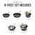 GreenLife 8 Piece Ceramic Nonstick Cookware Set, Induction Suitable Non Toxic PFAS-Free Pots & Pans, Dishwasher Safe, Cooking Set, Stock Pot, Saucepans & Frying Pans, Kitchen Cooking, Granite Black