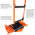 Fire Escape Ladder with 2 Heavy Hooks, 16.7 Feet Emergency Fire Ladder for 2-3 Story Homes, Reusable Safety Rope Ladders for Kids and Adults, Orange