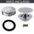 Westbrass D50TE-26 Standard 1-1/2" Replacement Trim for Cable Drive Bath Drain Waste & Overflow Assemblies, Polished Chrome