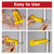 BEIYI 25 Pcs Tube Post Insulator, Electric Chain Link Fence, Extender Insulator, T Post Insulators for Electric Fence Wire for Round Pipe or White Vinyl Picket Fence, Yellow