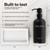 Luxury Glass Hand and Dish Soap Dispenser Set by Brighter Barns - Kitchen Soap Dispenser Set with Tray for Kitchen, Home or Restaurant - Modern Farmhouse Kitchen Decor (Black/White)