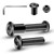 1/4-20 x 1 Inch 20Pcs Flat Head Hex Socket Cap Screws Bolts Barrel Nuts Kit, 304 Stainless Steel 18-8, Full Thread, Black Oxide by SG TZH (with Hex Spanner)