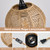 ALAISLYC 3 Lights Plug in Pendant Light with Cord On/Off Switch Rattan Hanging Lamp with 22ft Hand Woven Wicker Plug in Chandelier Boho Hanging Lights Fixture for Bedroom Kitchen Hallway Foyer