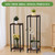 Dipion Extra Tall Plant Stand Indoor,40 Inch Plant Stands,2 Tier Metal Plant Stand with Heavy Duty Wood,Rustic Brown and Black