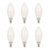 Westinghouse Lighting 5329020 4.5 Watt (60 Watt Equivalent) B11 Dimmable Soft White Filament LED Light Bulb, Candelabra Base, 6 Count (Pack of 1)