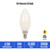 Westinghouse Lighting 5329020 4.5 Watt (60 Watt Equivalent) B11 Dimmable Soft White Filament LED Light Bulb, Candelabra Base, 6 Count (Pack of 1)