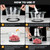 SPZTJK 3-Speed Electric Food Processor: Meat Grinder, Vegetable Chopper & Baby Food Maker - 300W, 2 Bowls (8 Cup Stainless Steel+8 Cup Glass), Quiet Operation