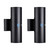 Tipace 2 Pack Dusk to Dawn Modern Outdoor Porch Lights Matte Black Sensor up and Down Wall Lights Cylinder Patio Light,Exterior Wall Light Fixtures for Courtyard,entryway,Garage (Bulbs Not Included)